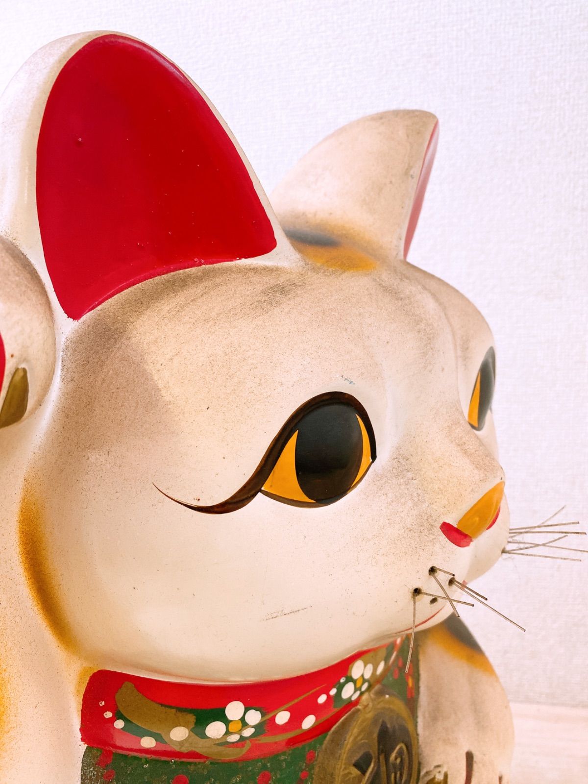 骨董品です！ アンティーク 招き猫 陶器 レトロ 縁起物 まねき猫 骨董 縁起物 昭和