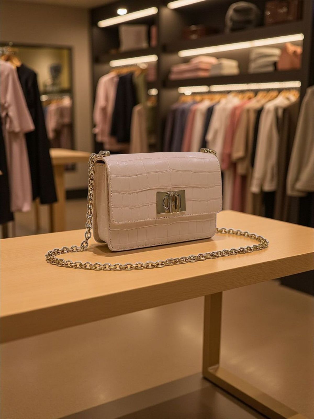 フルラ 1927 MINI チェーン ショルダーバッグ アーチロゴ