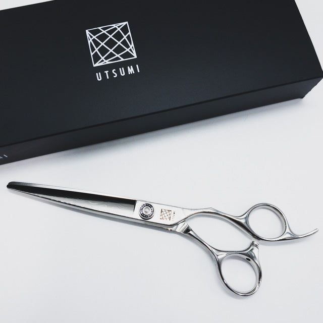 内海ウツミUTSUMI MX165 40 ダマスカス シザー オフセット 理容 美容ハサミ 美容師 理容師 右利き 6.5インチ sc2459