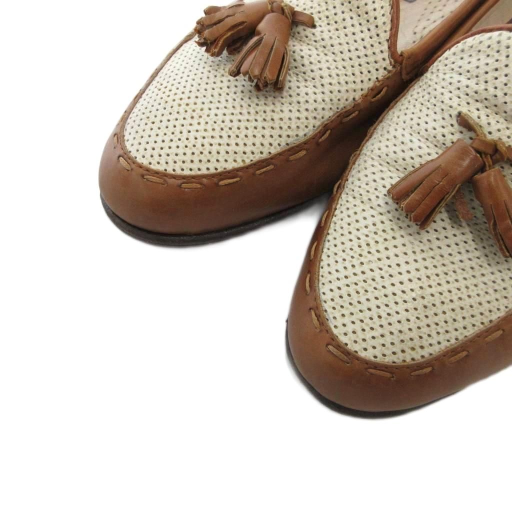 バリー BALLY ローファー シューズ 37 茶 ブラウン タッセル /FF