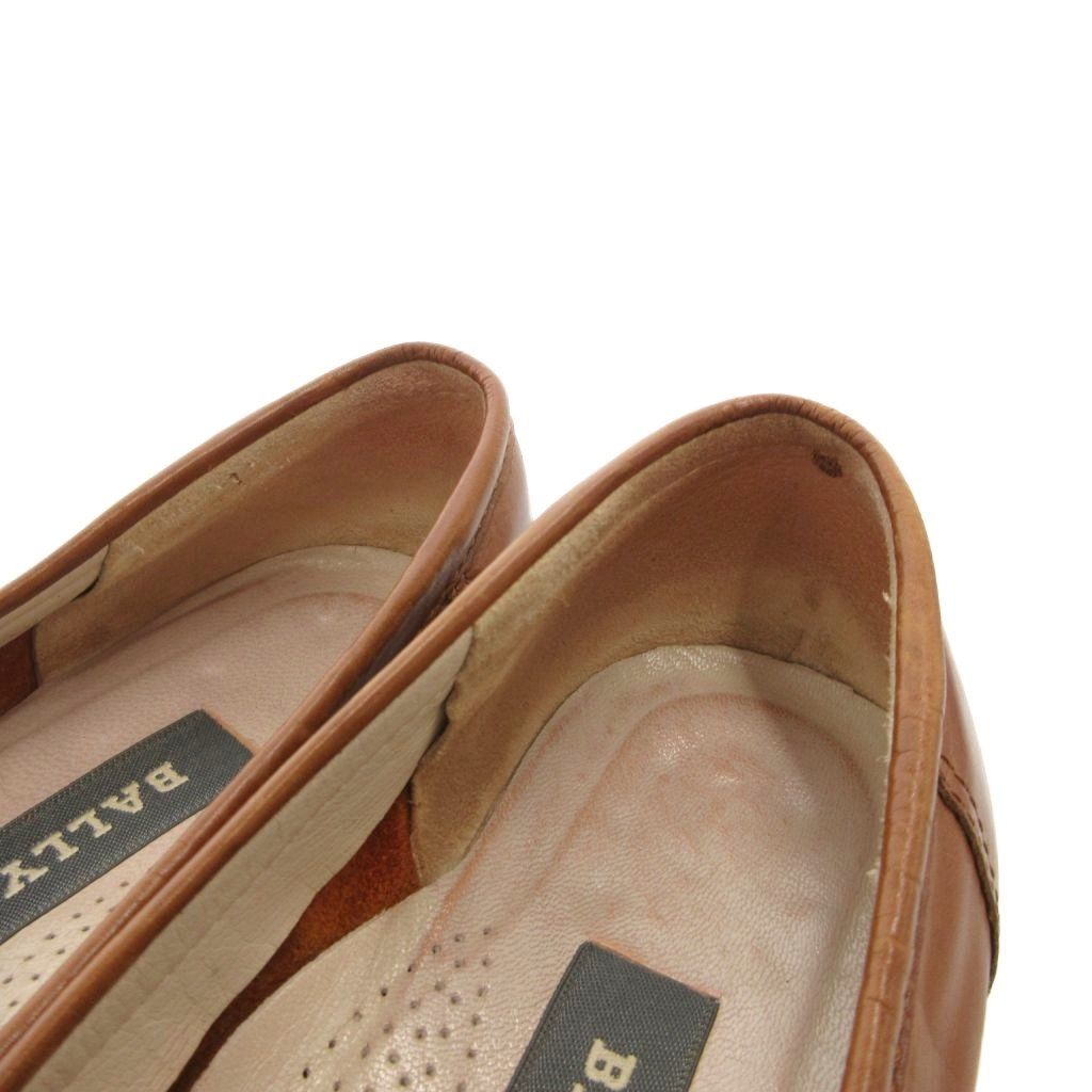 バリー BALLY ローファー シューズ 37 茶 ブラウン タッセル /FF