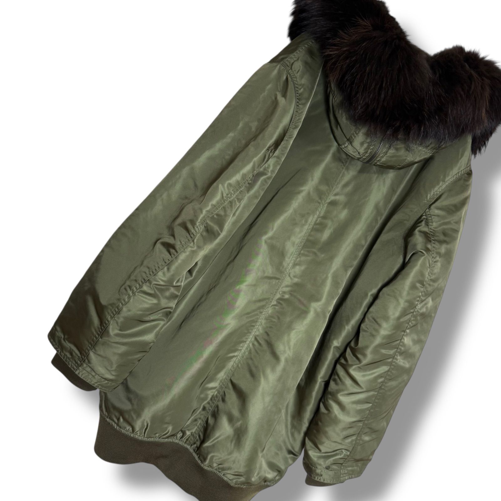 美品 SWORD 豪華ファー MA-1 オーバーサイズ ミリタリーコート