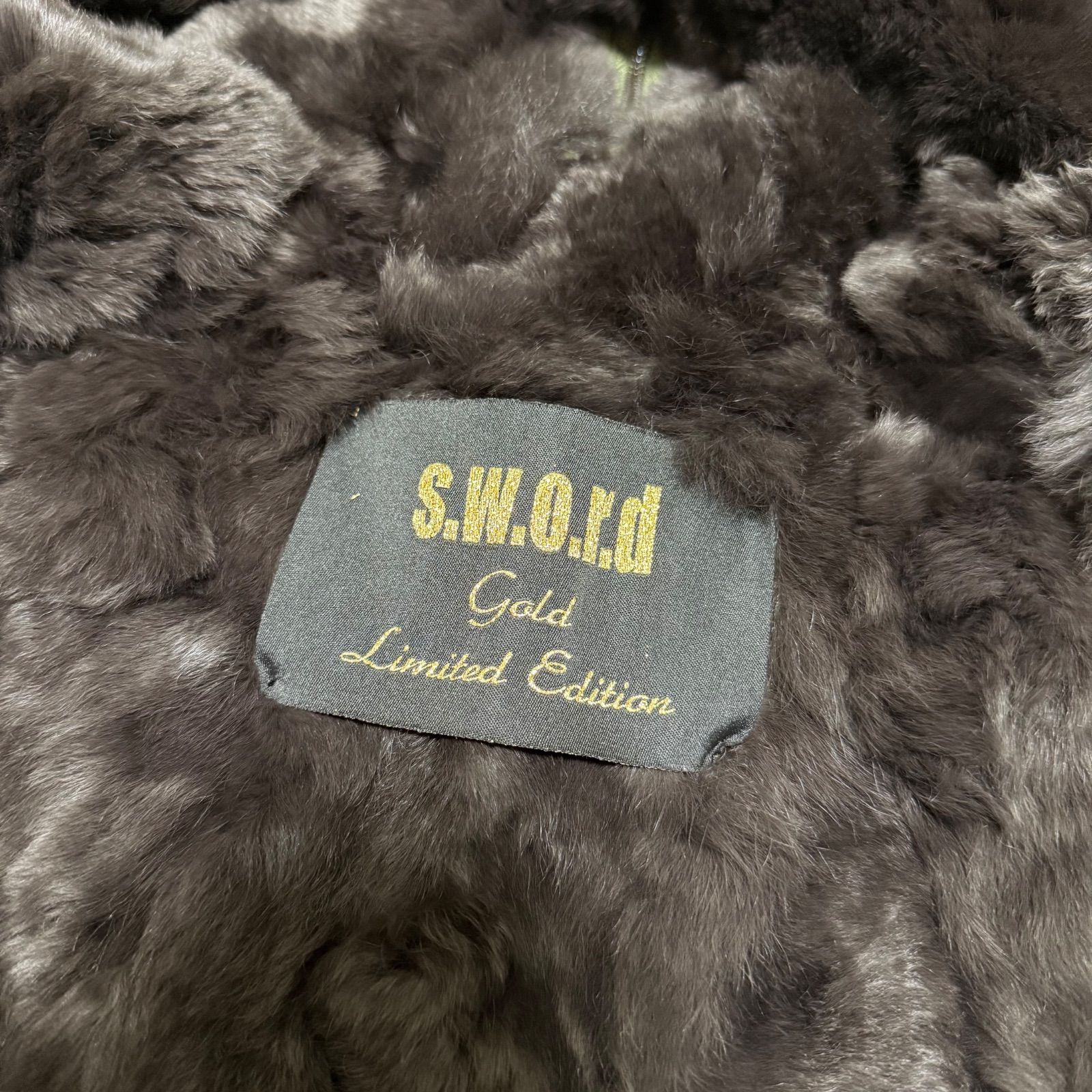 美品 SWORD 豪華ファー MA-1 オーバーサイズ ミリタリーコート