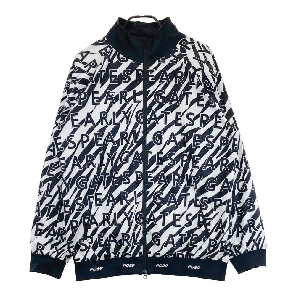サイズ 7 PEARLY GATES パーリーゲイツ 蓄熱 ジップジャケット ゼブラ ロゴ総柄 ネイビー系 240101537638 ゴルフウェア メンズ ストスト