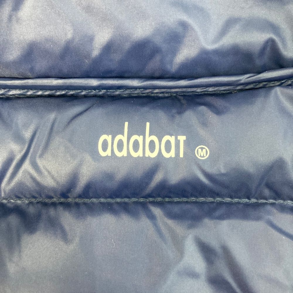サイズ：M ADABAT アダバット ダウン ジップジャケット ネイビー系
