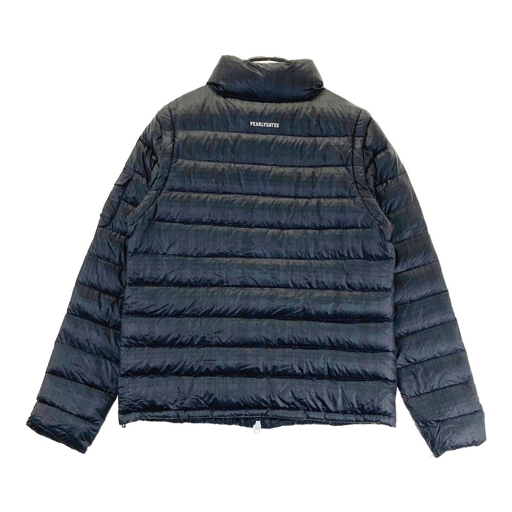 サイズ 1 PEARLY GATES パーリーゲイツ 2WAY ダウンジャケット チェック柄 ネイビー系 240101542253 ゴルフウェア レディース ストスト