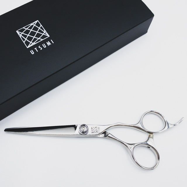 内海シザー ウツミシザー UTSUMI UMIX MX160 ダマスカスシザー オフセット理容 美容ハサミ 右利き 6インチ sc2557