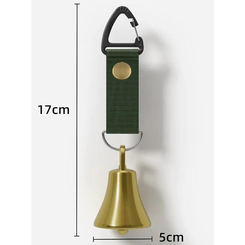 熊鈴 消音機能付き 熊よけ鈴 プロ登山家推奨 熊よけベル 大音量登山 トレッキング 山歩き 山菜取り 熊 鈴 ベル 真鍮製 Green 4 0