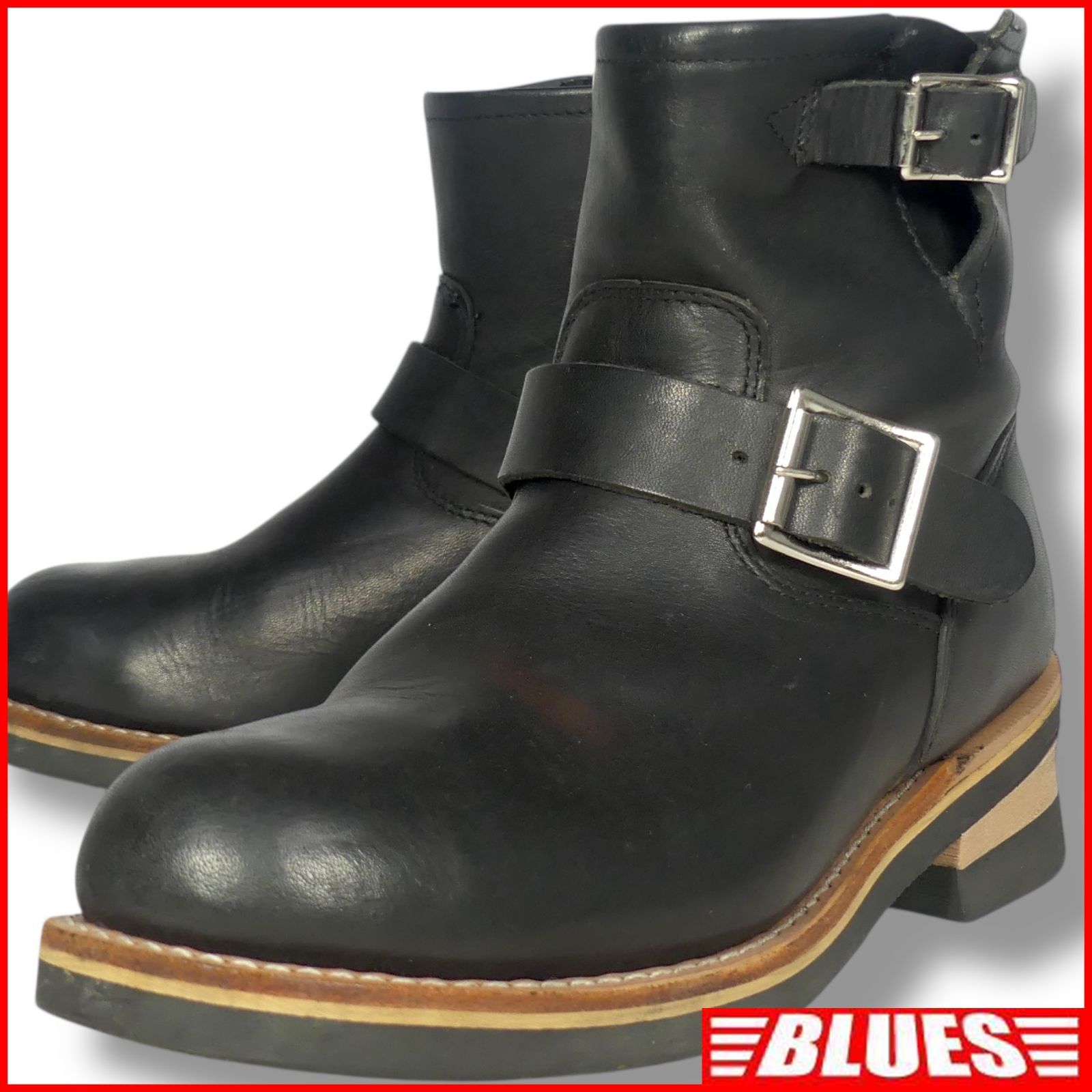 CEDAR CREST セダークレスト エンジニアブーツ 25 本革 ショート 7 バイク メンズ 黒 ブラック バイカー ライダースブーツ エンジニアブーツサイズ25cm一覧←SEULB屋着古← X8048