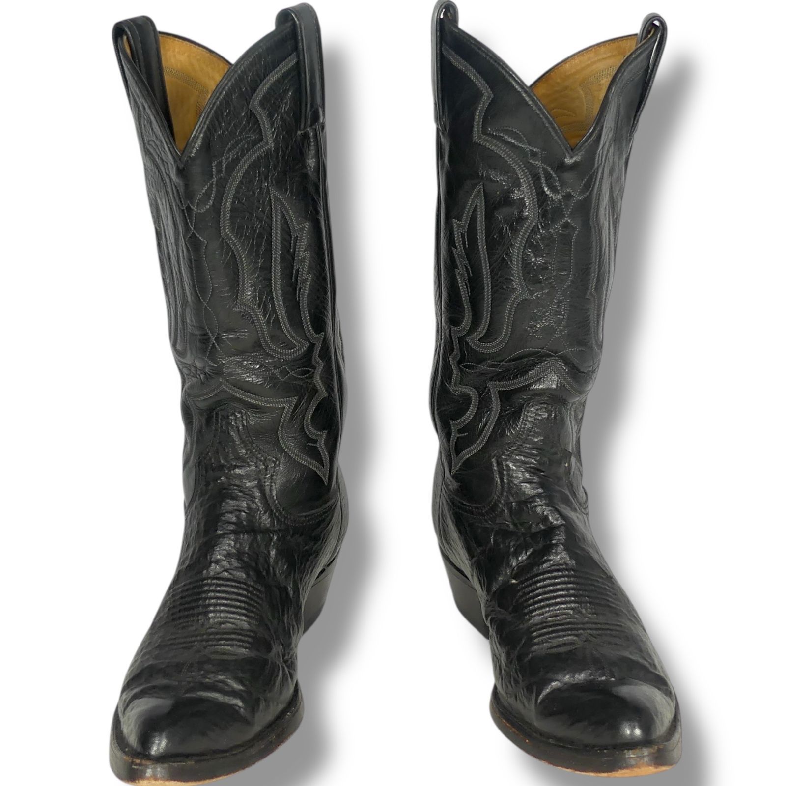Tony Lama トニーラマ ウエスタンブーツ 25 アメリカ製 7 E 黒 カウボーイブーツ ウエスタンブーツサイズ25 cm一覧 SEULB屋着古 X 6316
