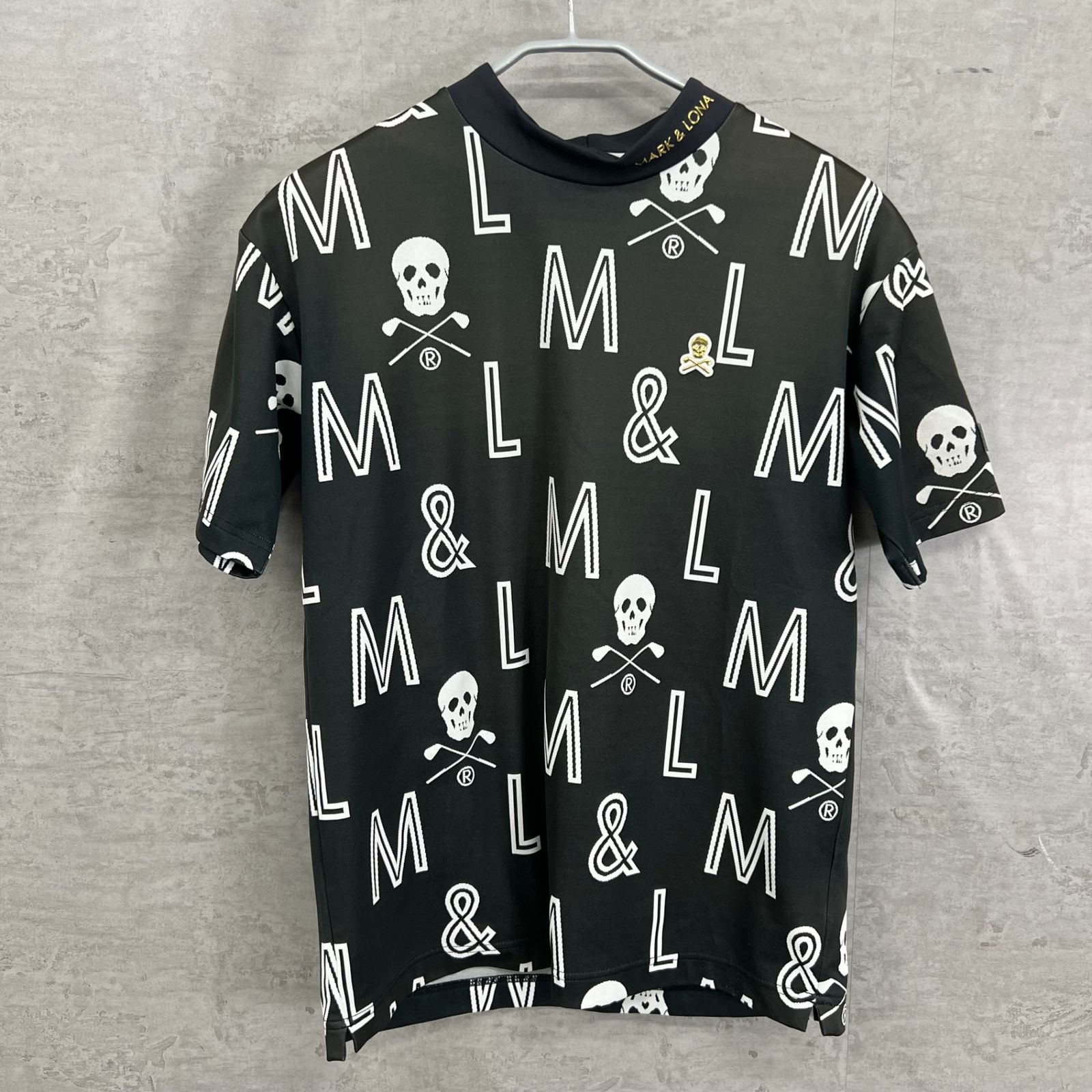 マーク＆ロナ メンズ ゴルフウェア 半袖トップス モックネックシャツ