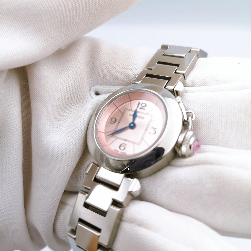 Cartier Miss Pasha カルティエ ミス パシャ W3140008 ピンク ケース 27×32mm レディース 時計 JW-165