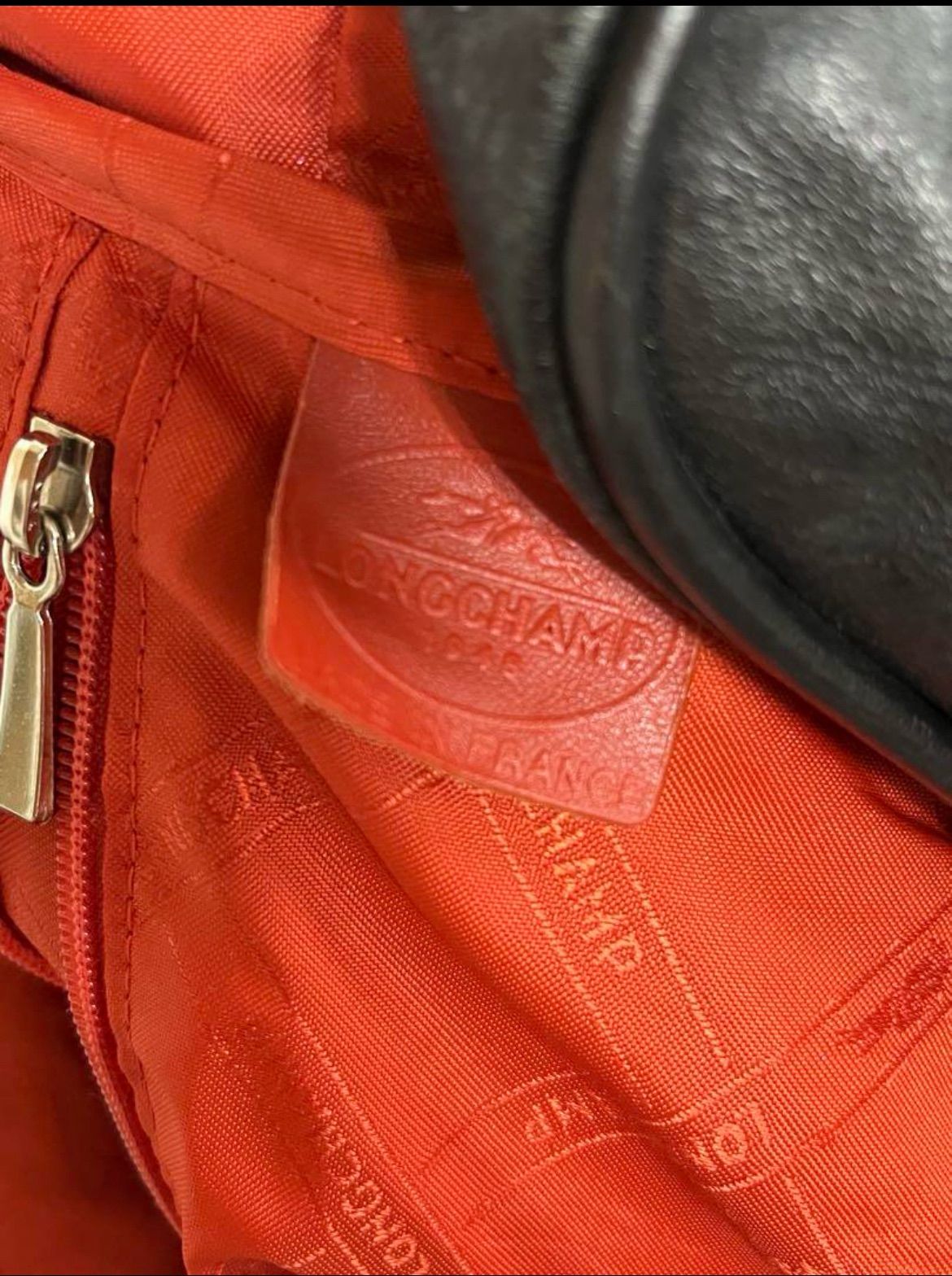 LONGCHAMP 本革ミニボストンバッグ トートバッグ 黒 ハンドバッグ