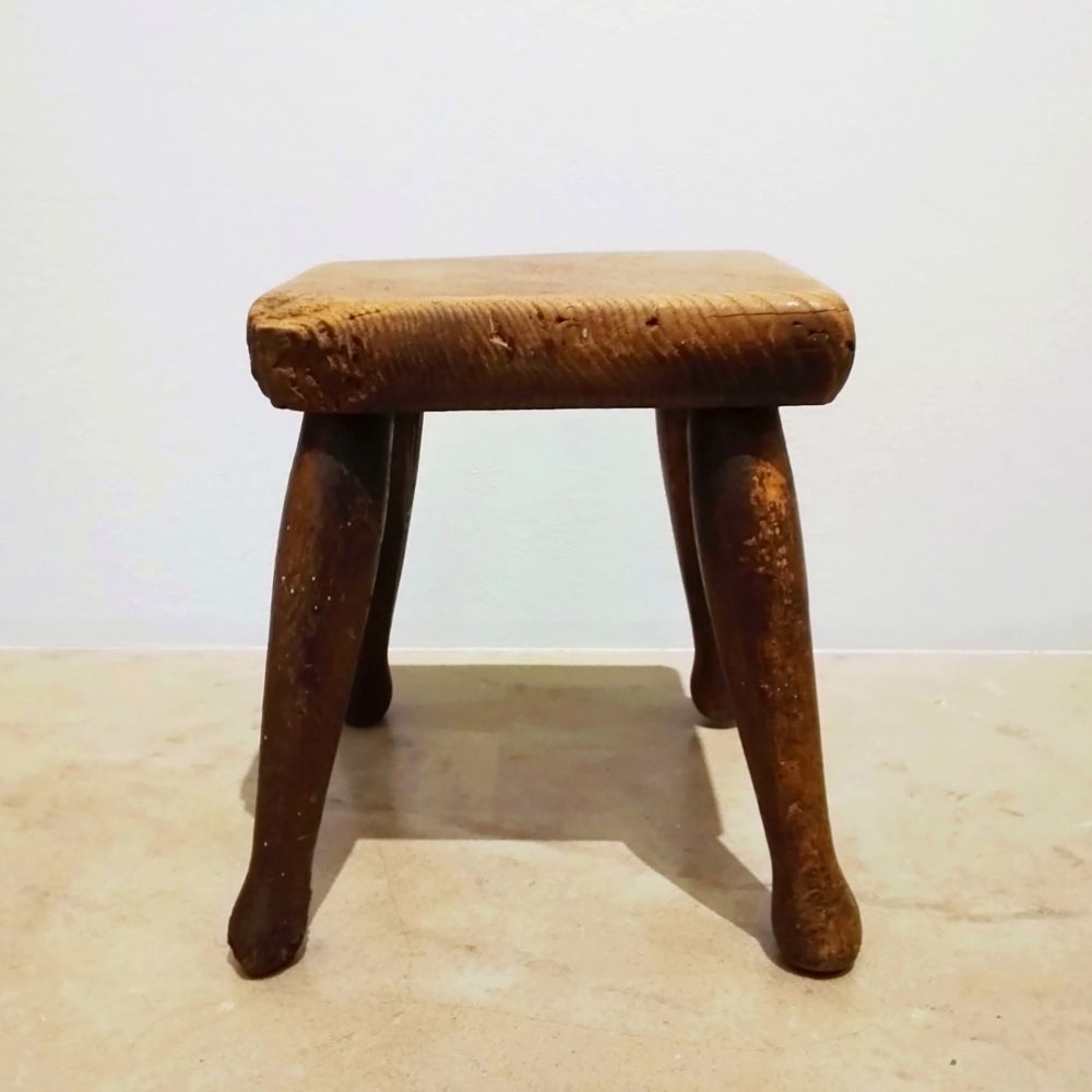 イギリス アンティーク ミルキングスツール 20世紀初頭 腰掛け ステップ