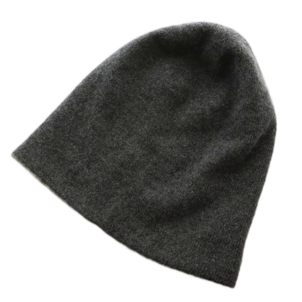 ジョンストンズオブエルガン Johnstons of Elgin カシミヤニットキャップ 帽子 ビーニー グレー |SS OS
