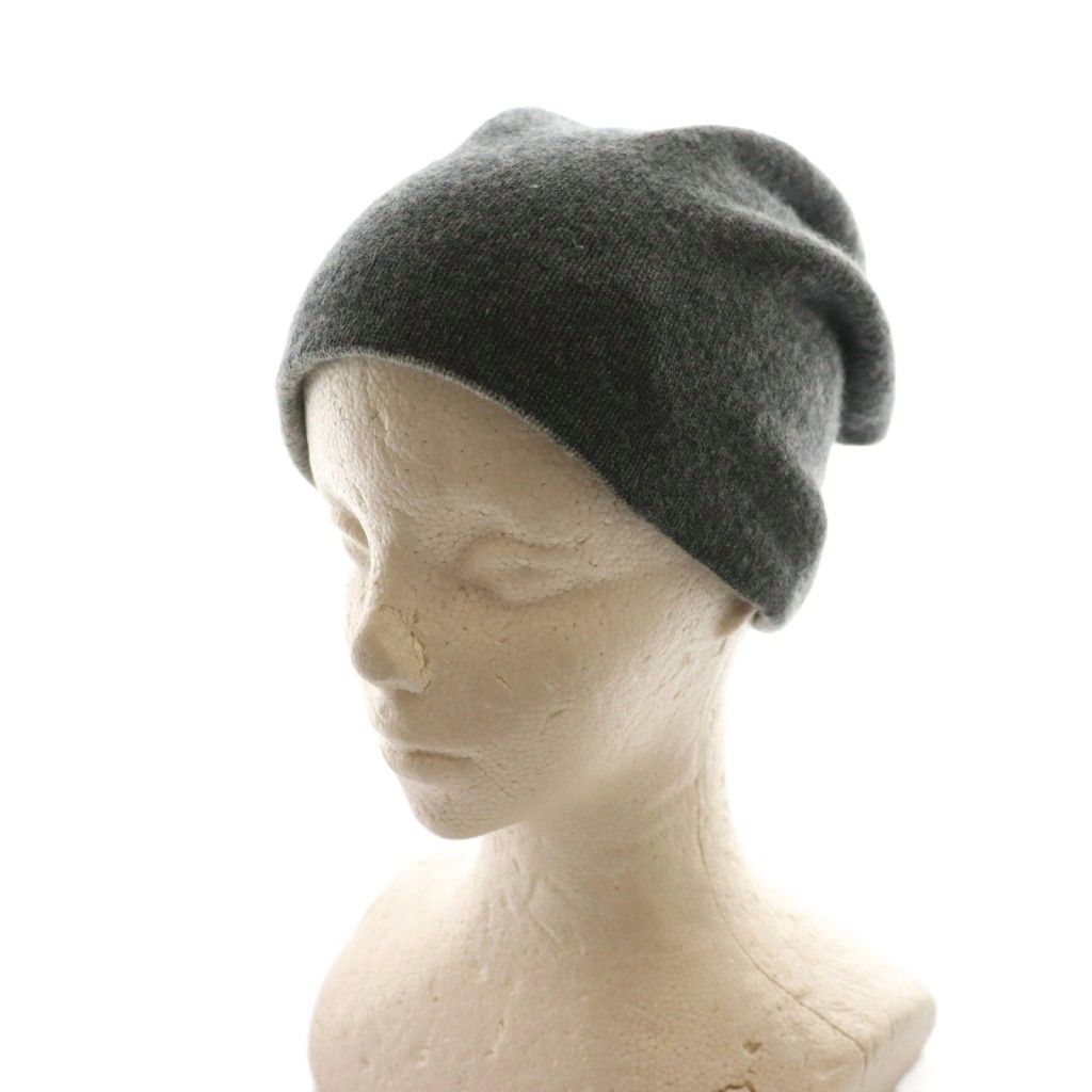 ジョンストンズオブエルガン Johnstons of Elgin カシミヤニットキャップ 帽子 ビーニー グレー SS OS