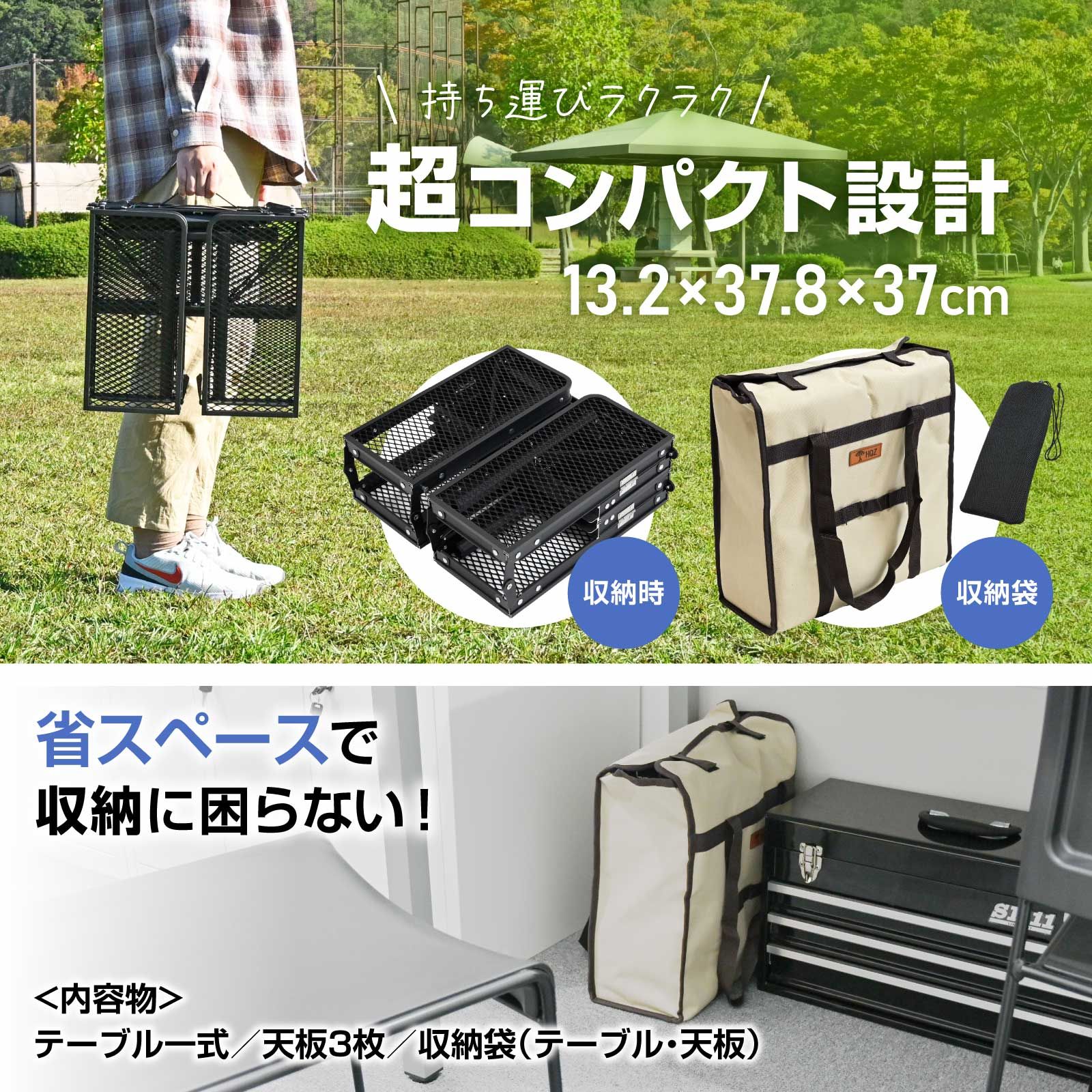 waku fimac IGT対応 メッシュテーブル 4人掛け 折りたたみ コンパクト 72×72cm 高さ55cm アウトドア キャンプ テーブル BBQ OLIVEOS_COM_TR