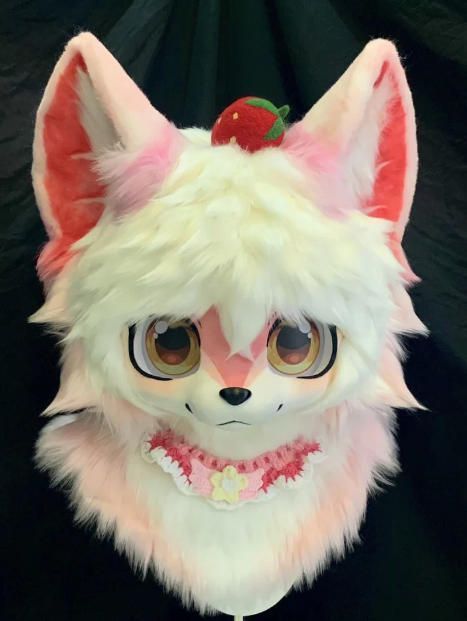 着ぐるみヘッド 犬 パープル 垂れ耳 全頭ヘッド ケモノ ファースーツ