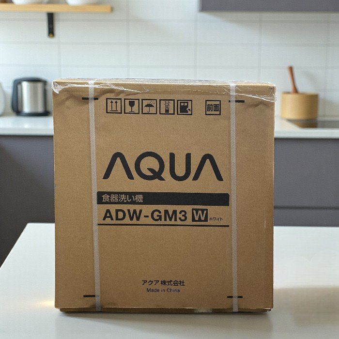 AQUA アクア 食器洗い機 ADW-GM 3 ホワイト クワトロシャワー 送風乾燥 ステンレス庫内 クリアウインドウ