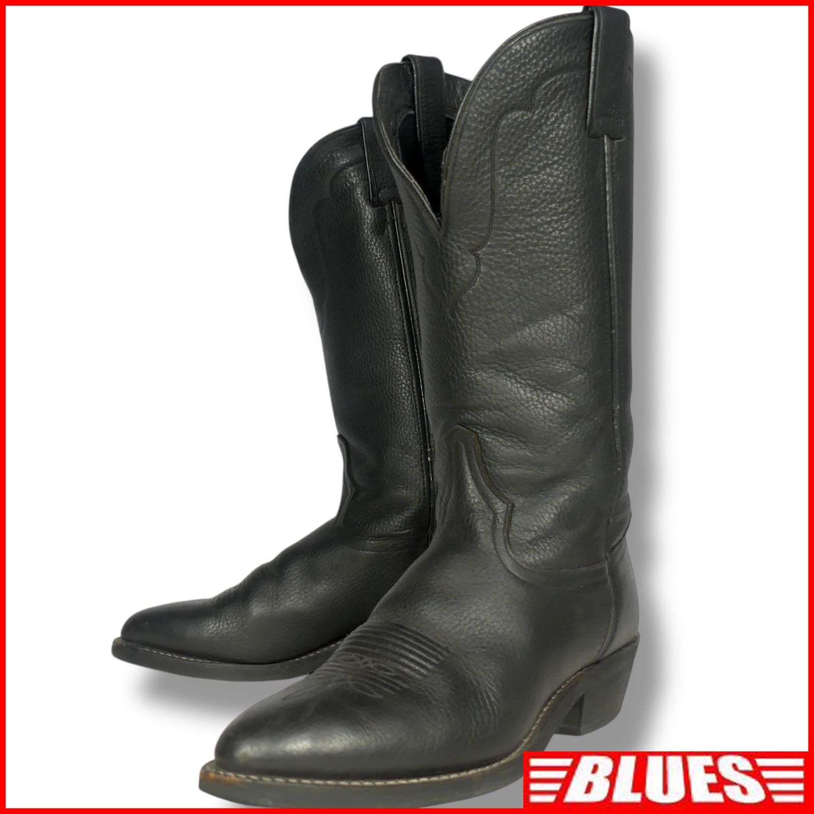 Tony Lama トニーラマ ウエスタンブーツ 25.5 黒 ブラック ウエスタンブーツサイズ25.5cm一覧 SEULB屋着古 X8078