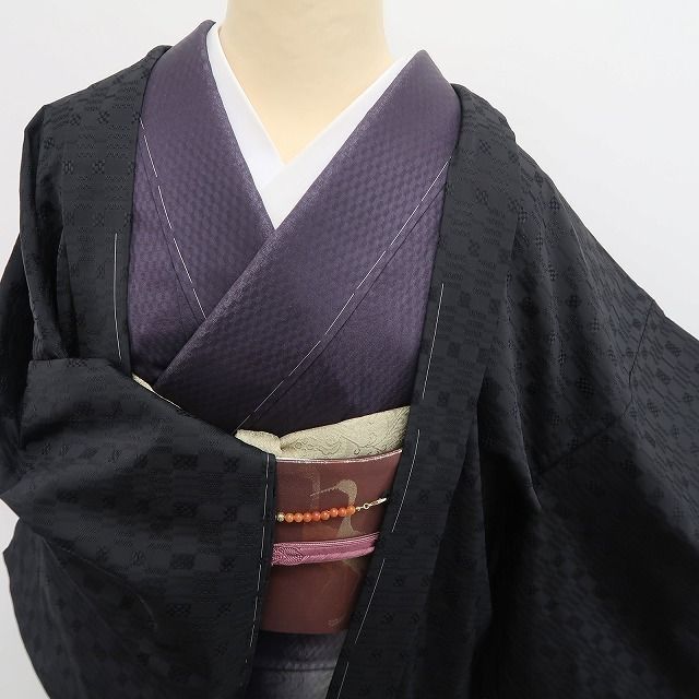 ❁tomihisa❁ 夏単衣 お仕立て上がり品 モノトーンの誘惑 羽織を重ねて気分を上げる 着物 正絹 仕付け糸付 ロング丈 長羽織 6926