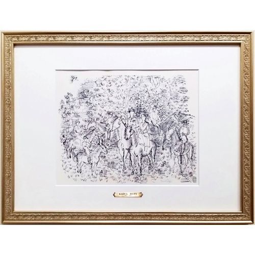 デュフィ 画家への手紙 デッサン 1965年 リトグラフ 版画 ムルロー 真作