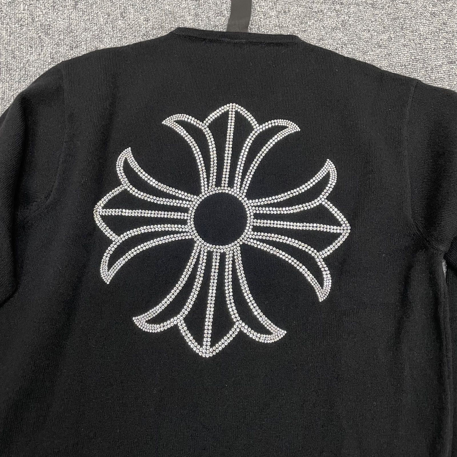 クロムハーツ RHINESTONE カシミア ロングスリーブ S