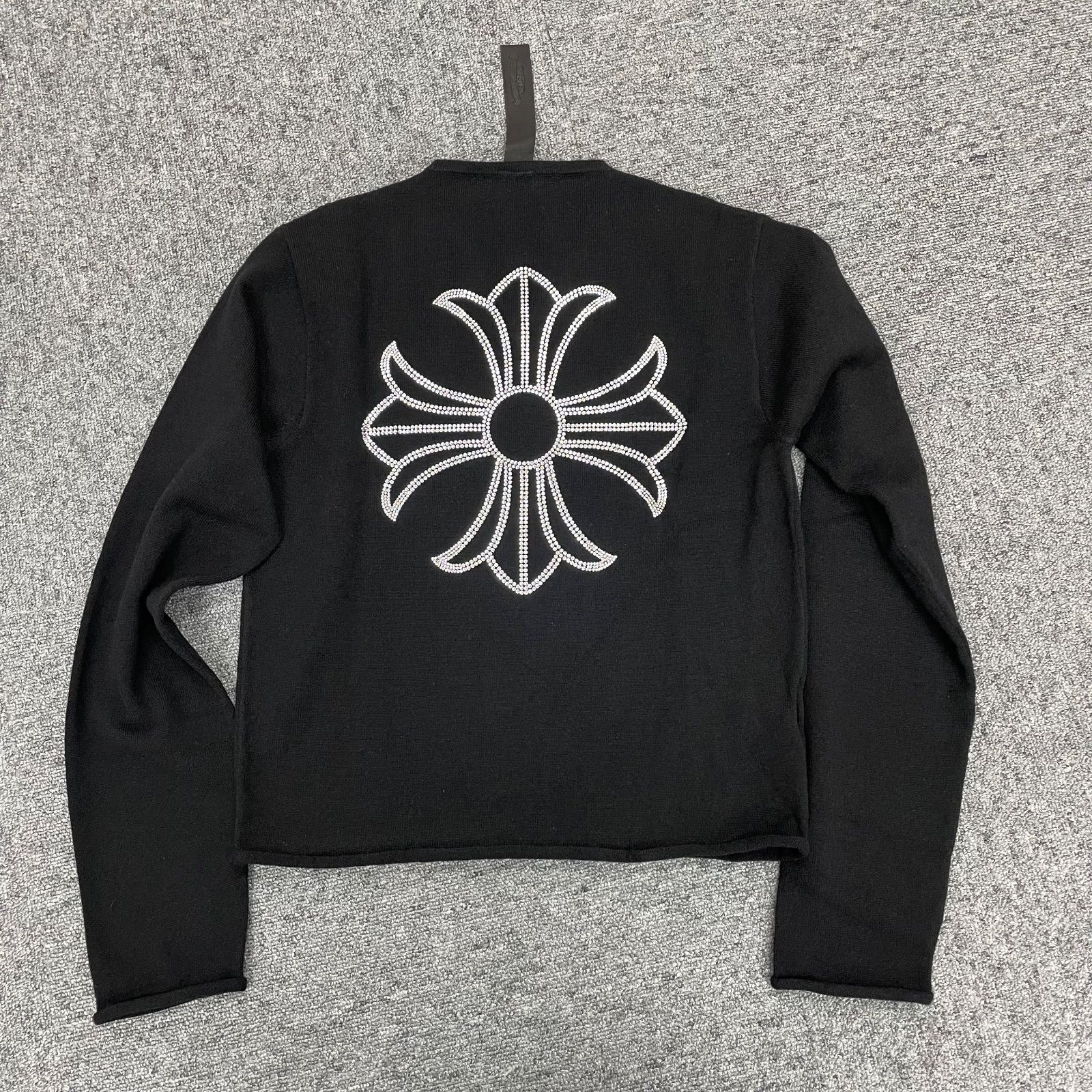 クロムハーツ RHINESTONE カシミア ロングスリーブ S