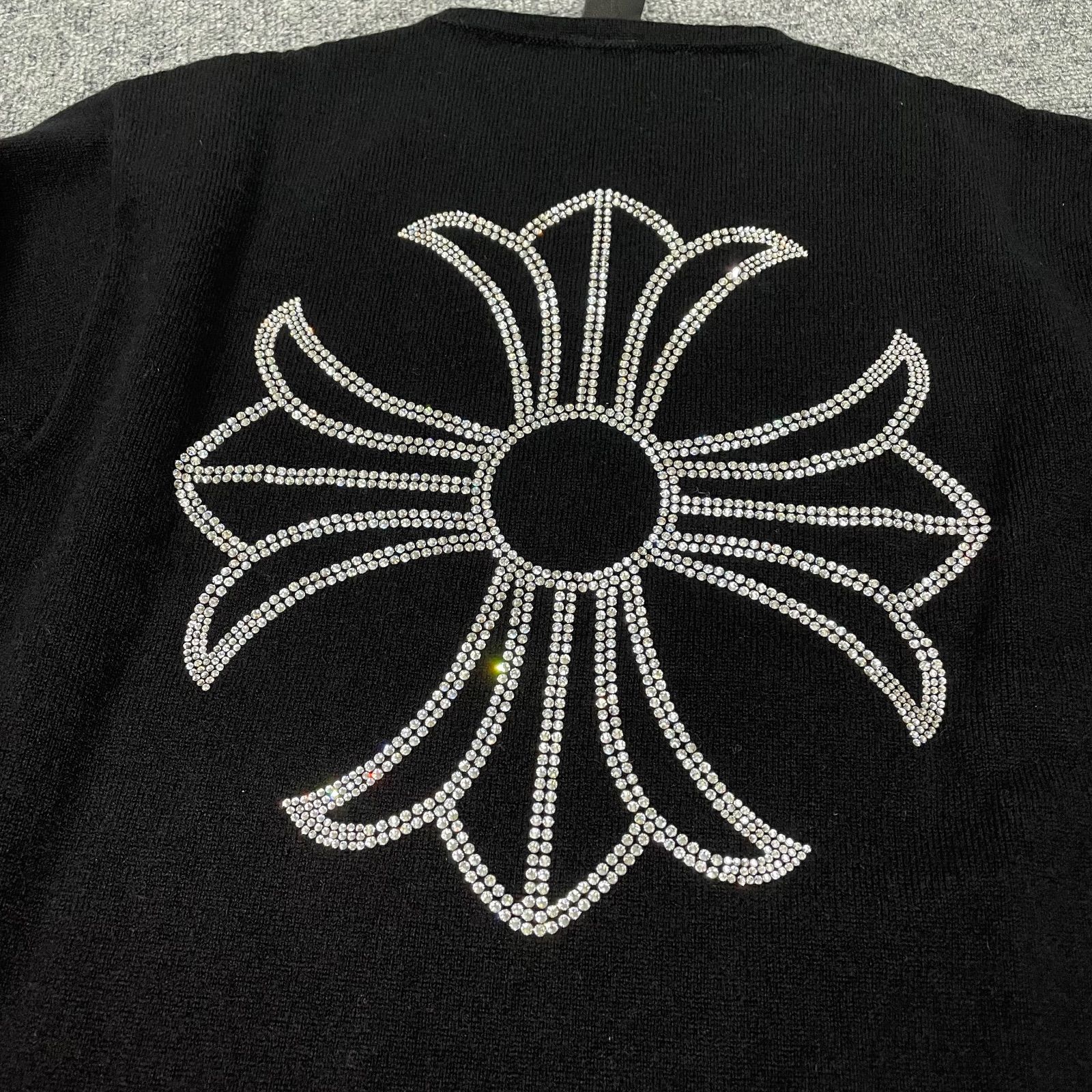  クロムハーツ RHINESTONE カシミア ロングスリーブ S 長袖 Tシャツ カットソー