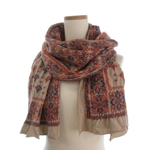 キャピタル kapital 縮絨ウール カラフルBIGママバンダナHAPPY