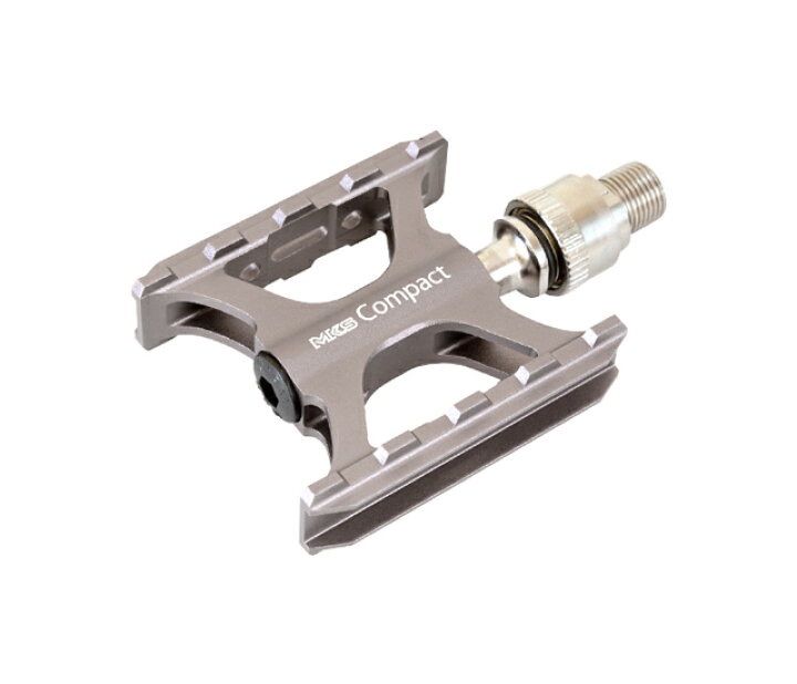 WJ65 三ヶ島製作所 Compact Ezy グレー ペダル MKS ミカシマペタル 三ヶ島 両面 脱着 小型 軽量 自転車 ペダル