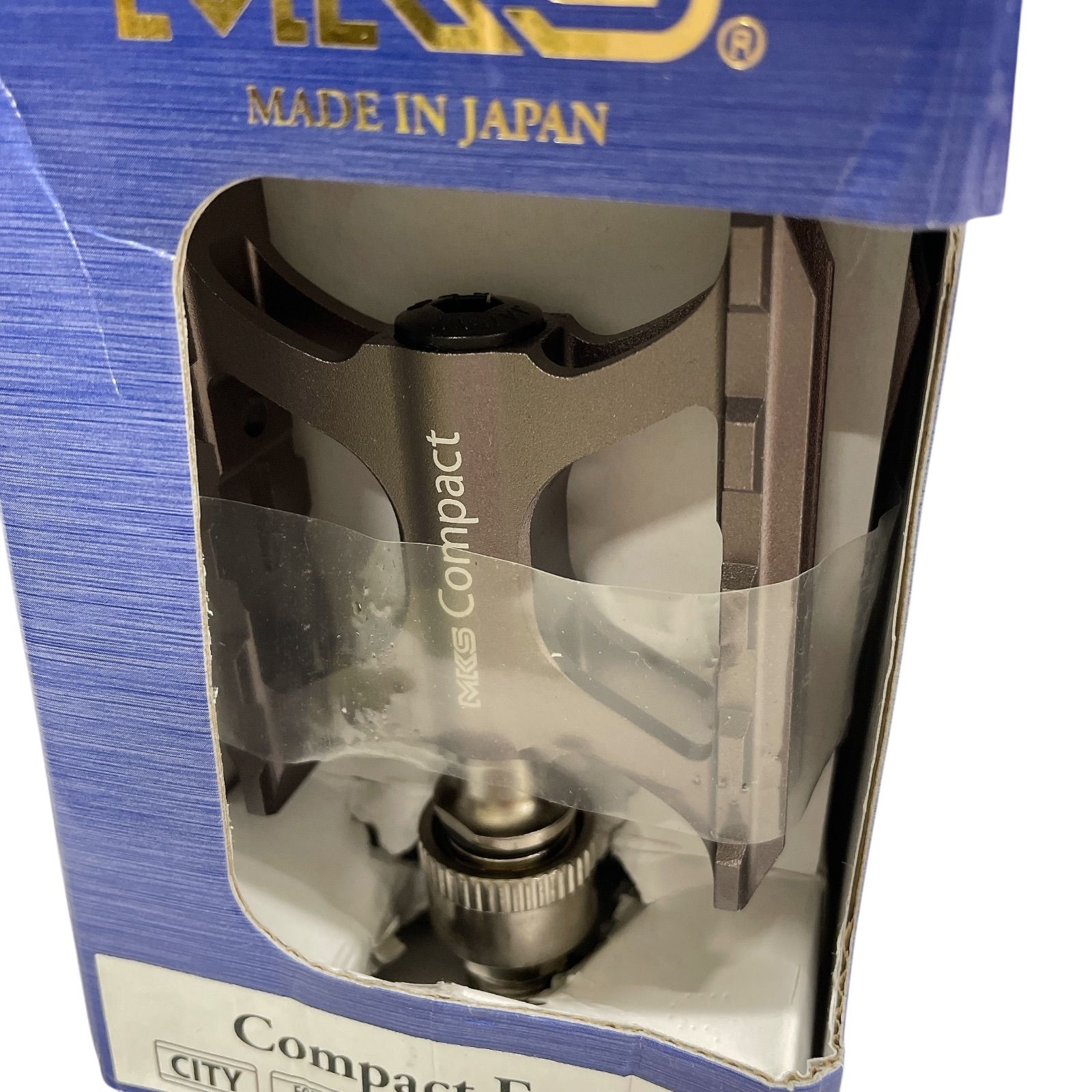 WJ65 三ヶ島製作所 Compact Ezy グレー ペダル MKS ミカシマペタル 三ヶ島 両面 脱着 小型 軽量 自転車 ペダル BRIGHTFACE_UK