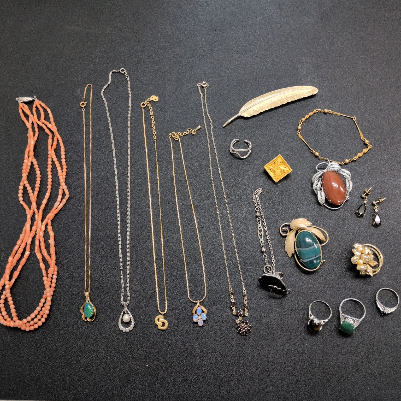 遺品整理 まとめて ジュエリー ブランドあり Dior ネックレス ブローチ リング SILVER925入り アクセサリー