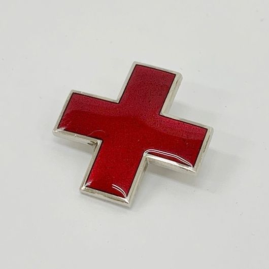 SUNSEA サンシー HOLY CROSS クロス 十字架 ピンズ ブローチ アクセサリー 小物 シンプル ワンポイント メンズ レッド 服飾 DF17064