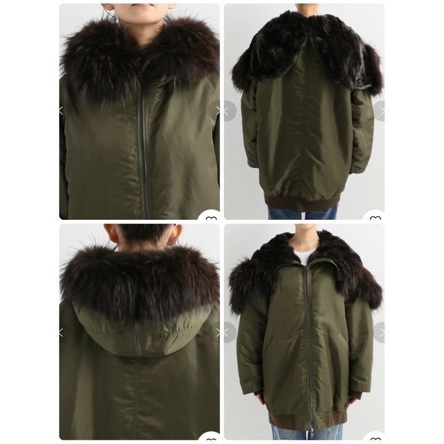 美品 SWORD 豪華ファー MA-1 オーバーサイズ ミリタリーコート