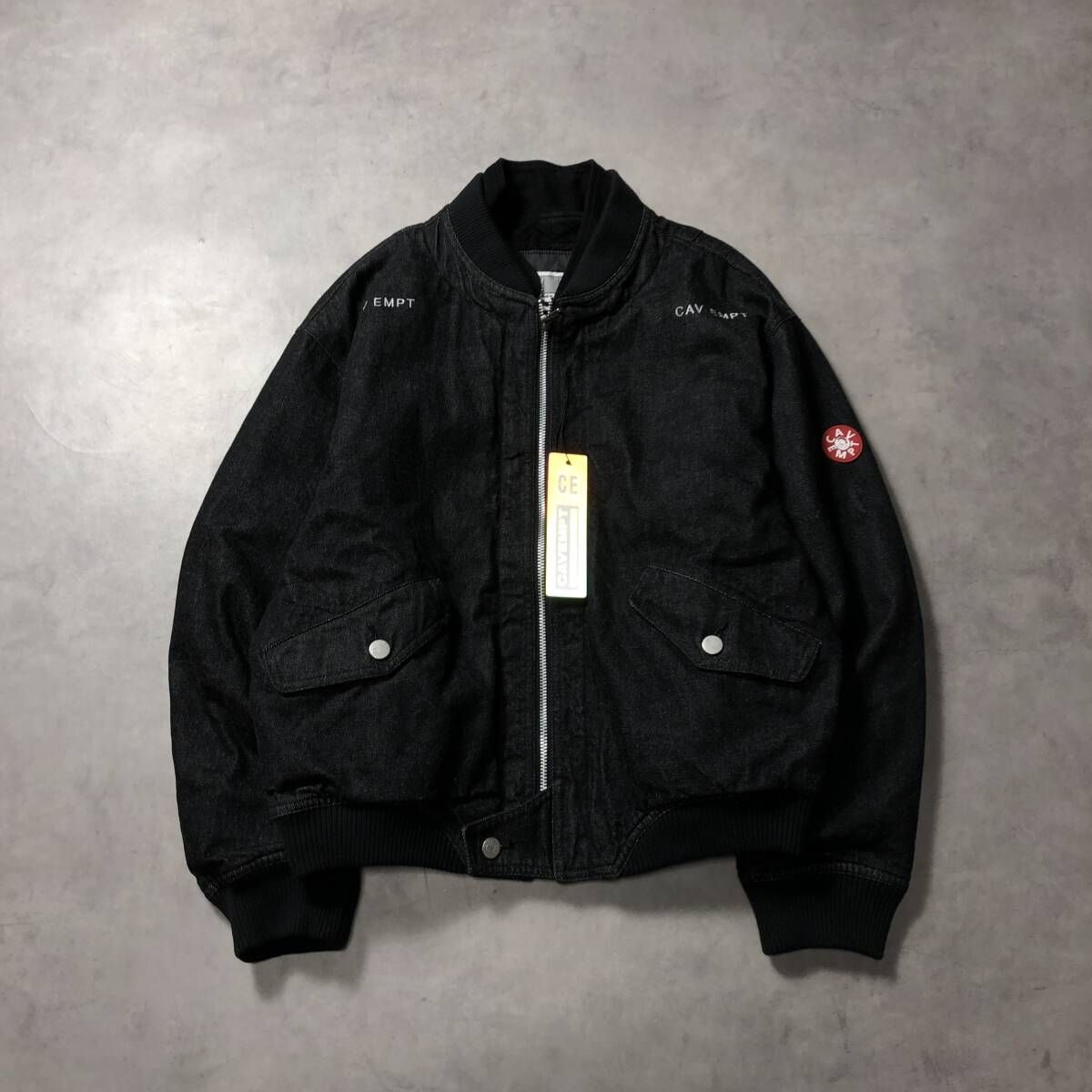 CAV EMPT ナイロンジャケット 黒 GQ3876◇C.E : DBL FLAP ZIP JACKET◇S◇黒 cav empt 定価￥63800