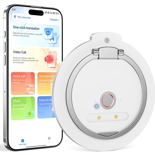 翻訳機多機能ホワイト AIVWVT言語翻訳装置 無料翻訳とテープ起こし 140以上の言語の翻訳 会議 講演会 旅行用