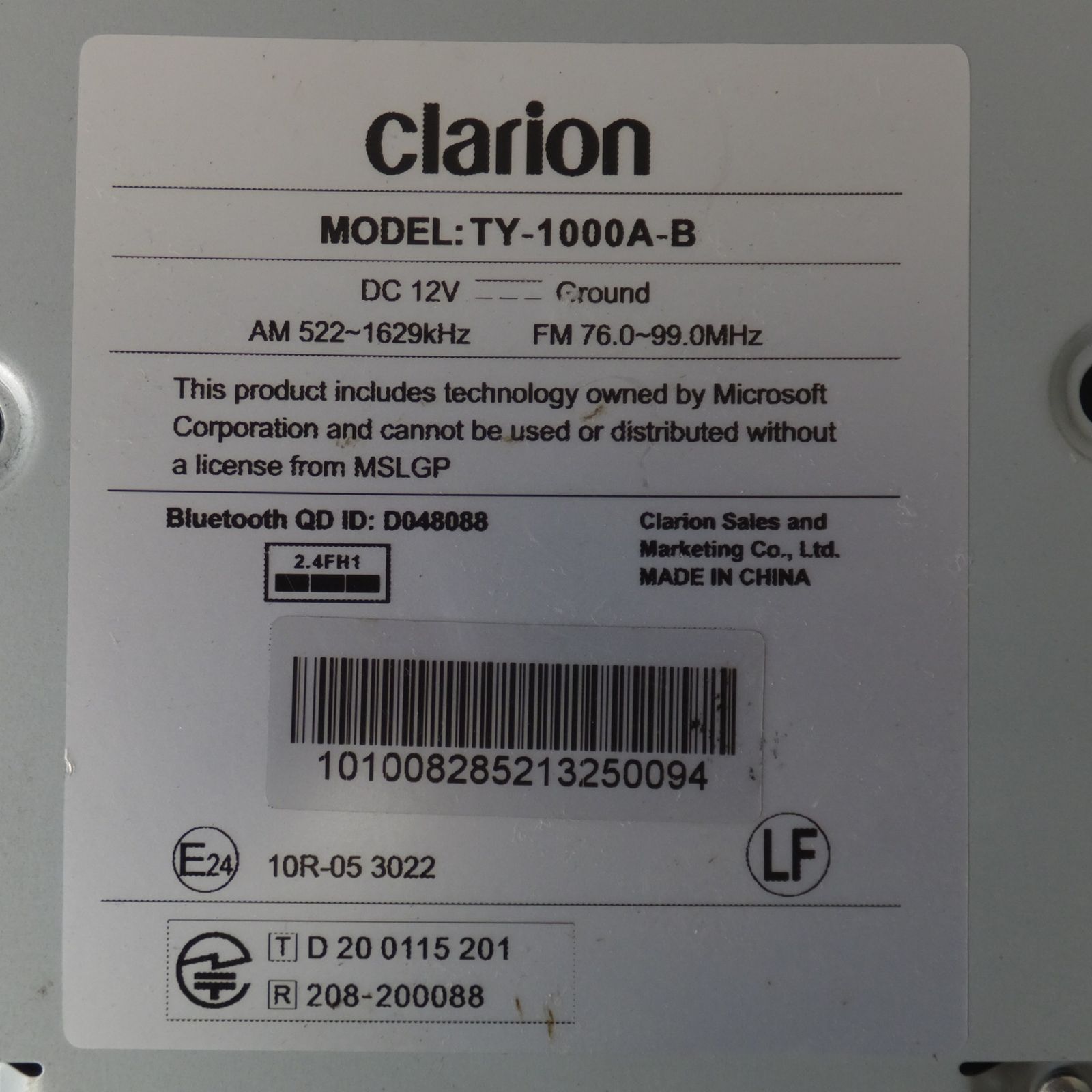 現状品 クラリオン clarion ディスプレイオーディオ TY-1000A-B 30 BRIGHTFACE_UK