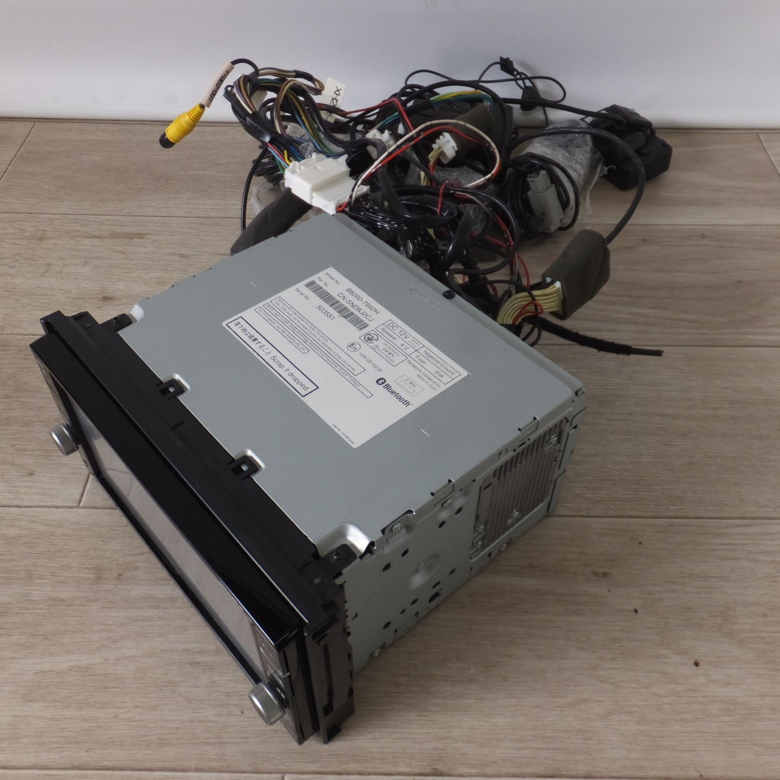 現状品 パナソニック製 日産 純正 オリジナルナビゲーション B8260-7992H MM318D-W 連動ドライブレコーダー DJ4-D セット 27