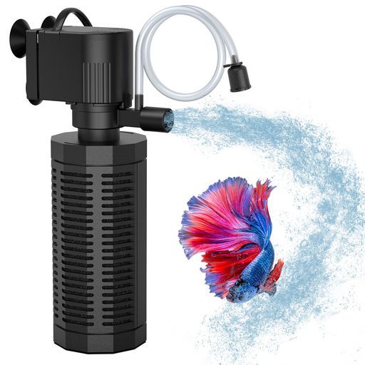 魚用品・水草 OQTTNEO水槽フィルターろ過/酸素増加/水循環/波作り4IN1