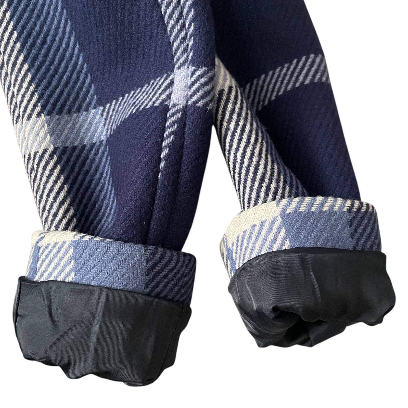 BURBERRY ダッフルコート チェック コート アウター ネイビー ブルー