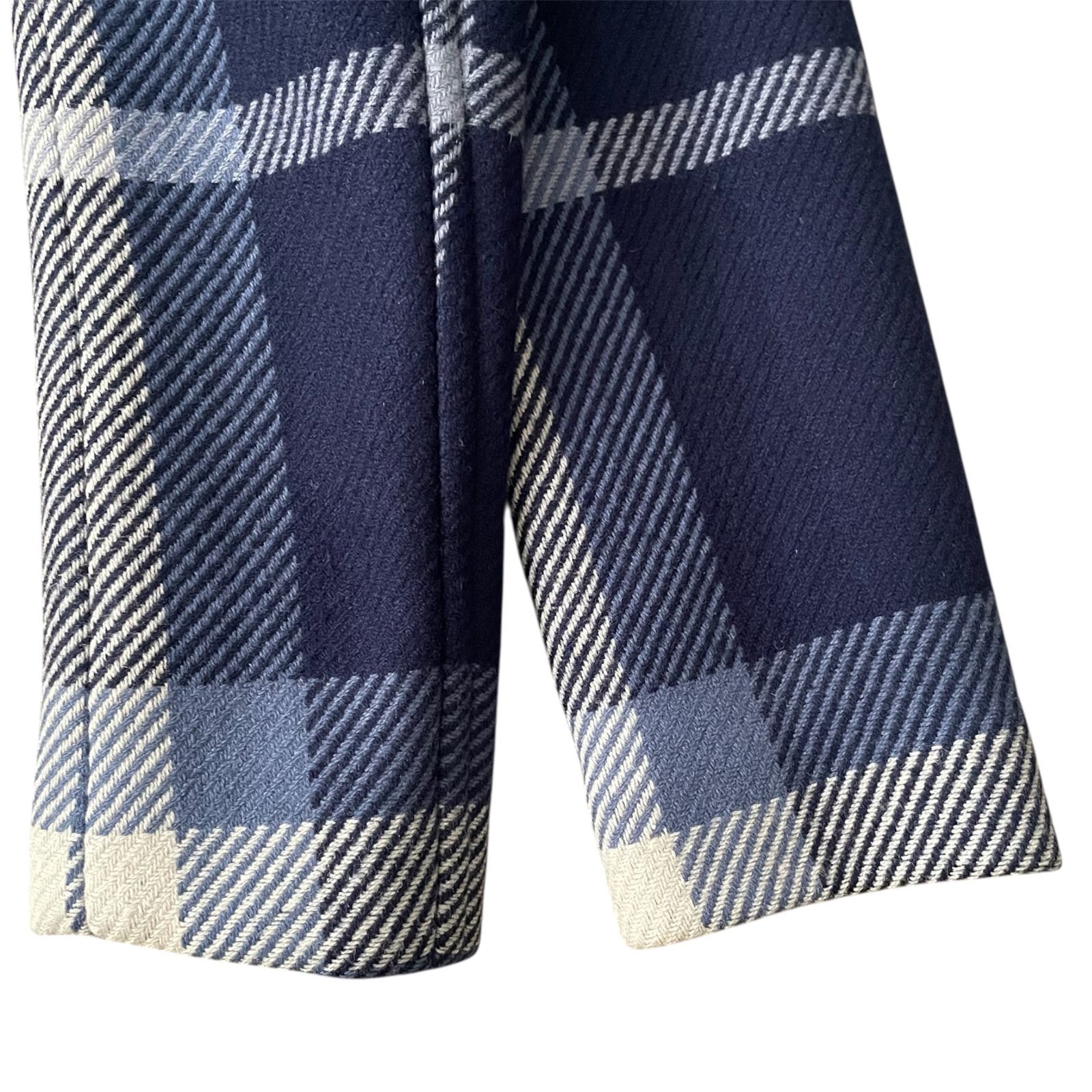 BURBERRY ダッフルコート チェック コート アウター ネイビー ブルー