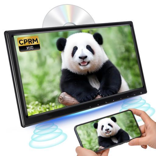 2025新登場 SAKUKAヘッドレストモニター14インチ大画面リアモニター2台連動 DVD車載dvdプレーヤーディスプレイ後部座席IPS液晶CPRMHDMIAV入力リモコン付き1920x1080WSVGA