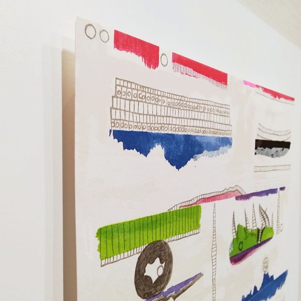 猪熊弦一郎 環境A 1970年 シルクスクリーン 版画 限定60部