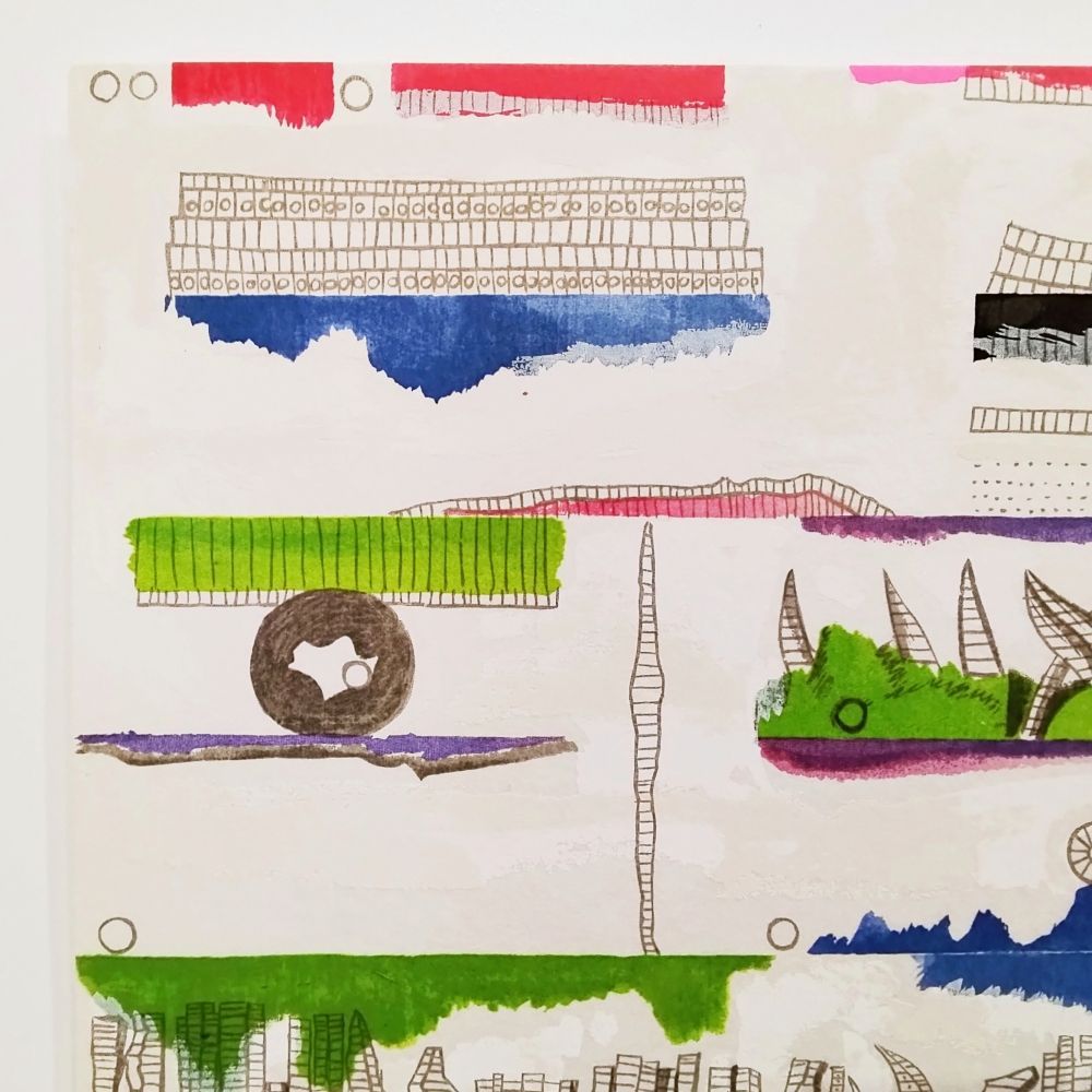 猪熊弦一郎　環境Ａ　1970年　シルクスクリーン　版画　限定60部　サイン　真作 猪熊弦一郎 環境A 1970年 シルクスクリーン 版画 限定60部 サイン 真