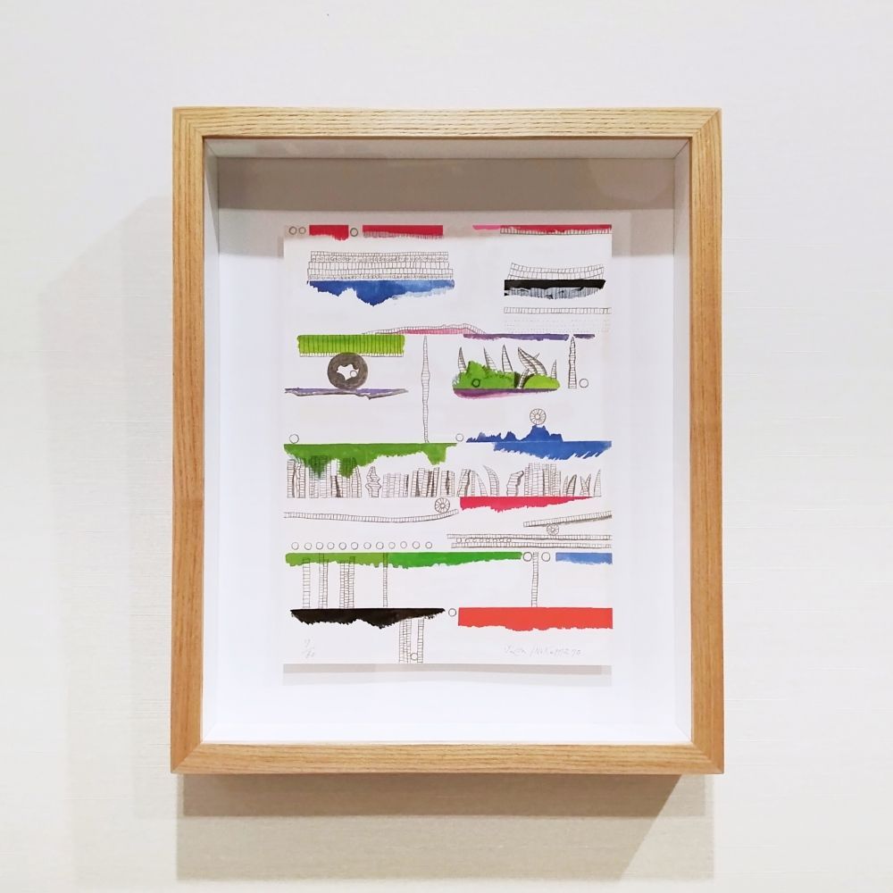 猪熊弦一郎　環境Ａ　1970年　シルクスクリーン　版画　限定60部　サイン　真作 猪熊弦一郎 環境A 1970年 シルクスクリーン 版画 限定60部 サイン 真