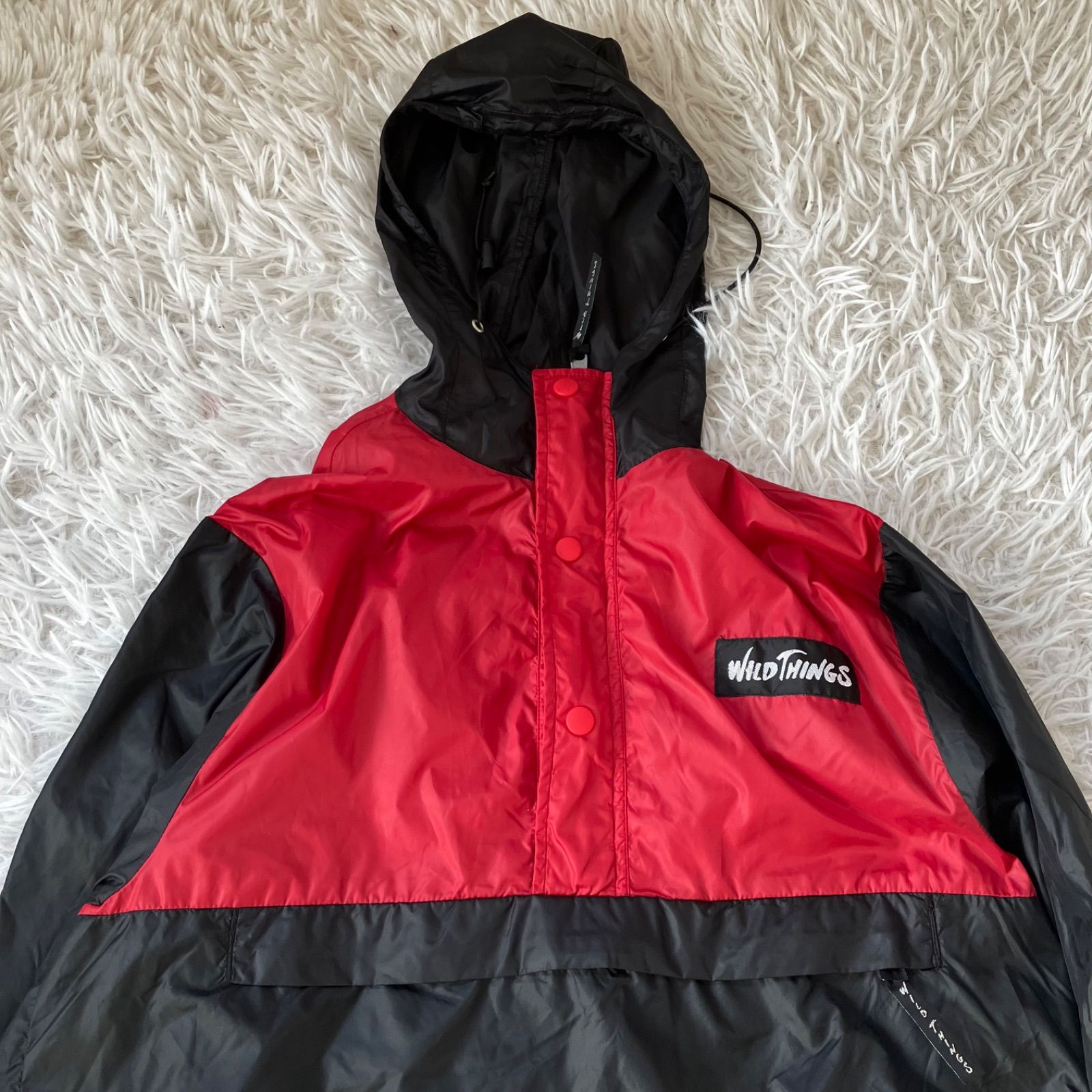 ワイルドシングス ナイロンジャケット アノラックパーカー 古着 ハーフ