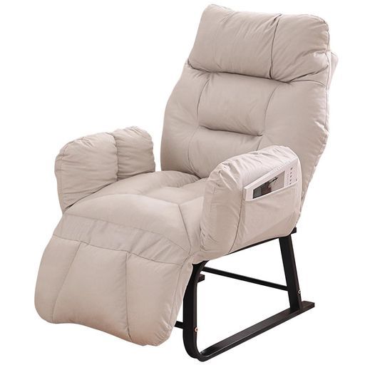 NIELHYUNリクライニングチェアリクライニングソファ一人掛け座椅子折りたたみリラックスチェアソファベッドカウチソファー手すり付きオットマン付き椅子5段階調節 耐荷重180kgコンパ…