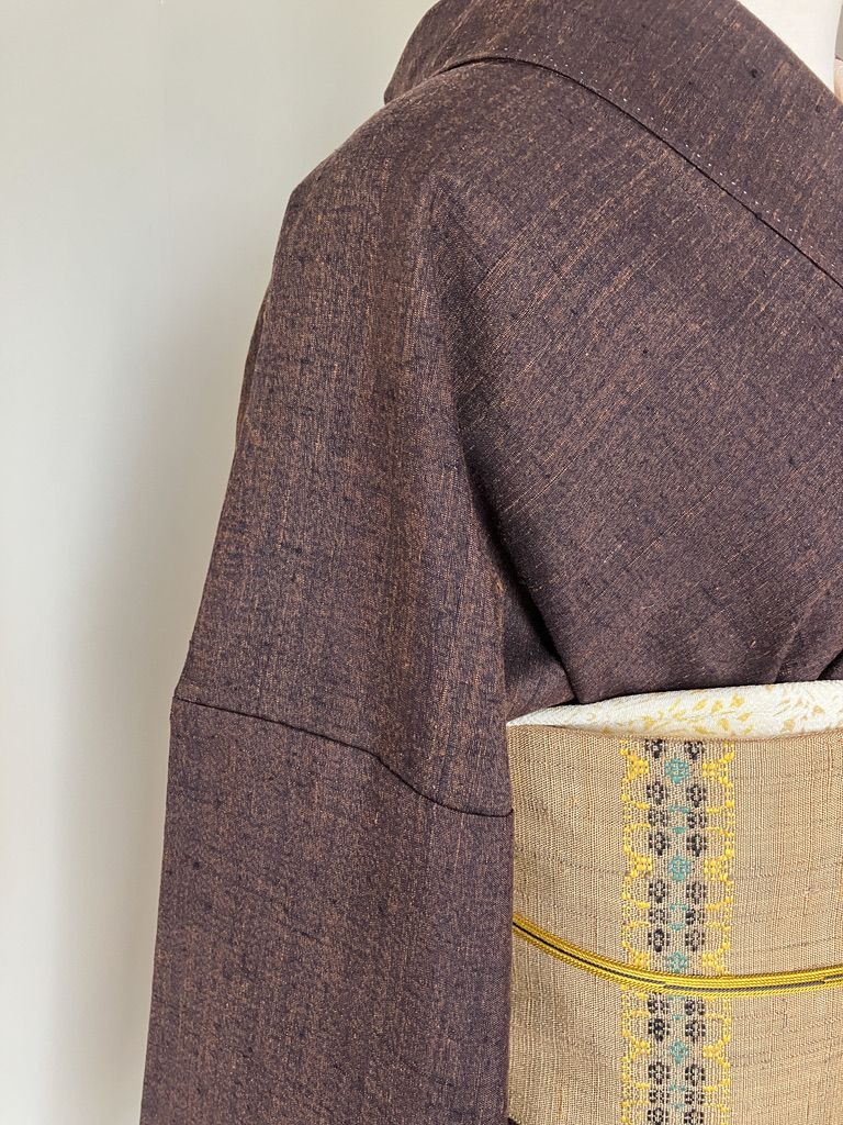 焦茶×赤紫ニュアンス シンプル無地