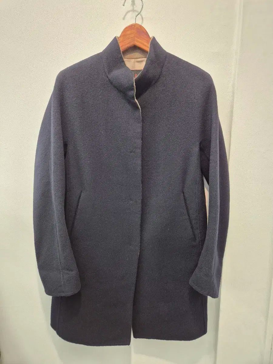 DAKS レディース ネイビー ウール コート